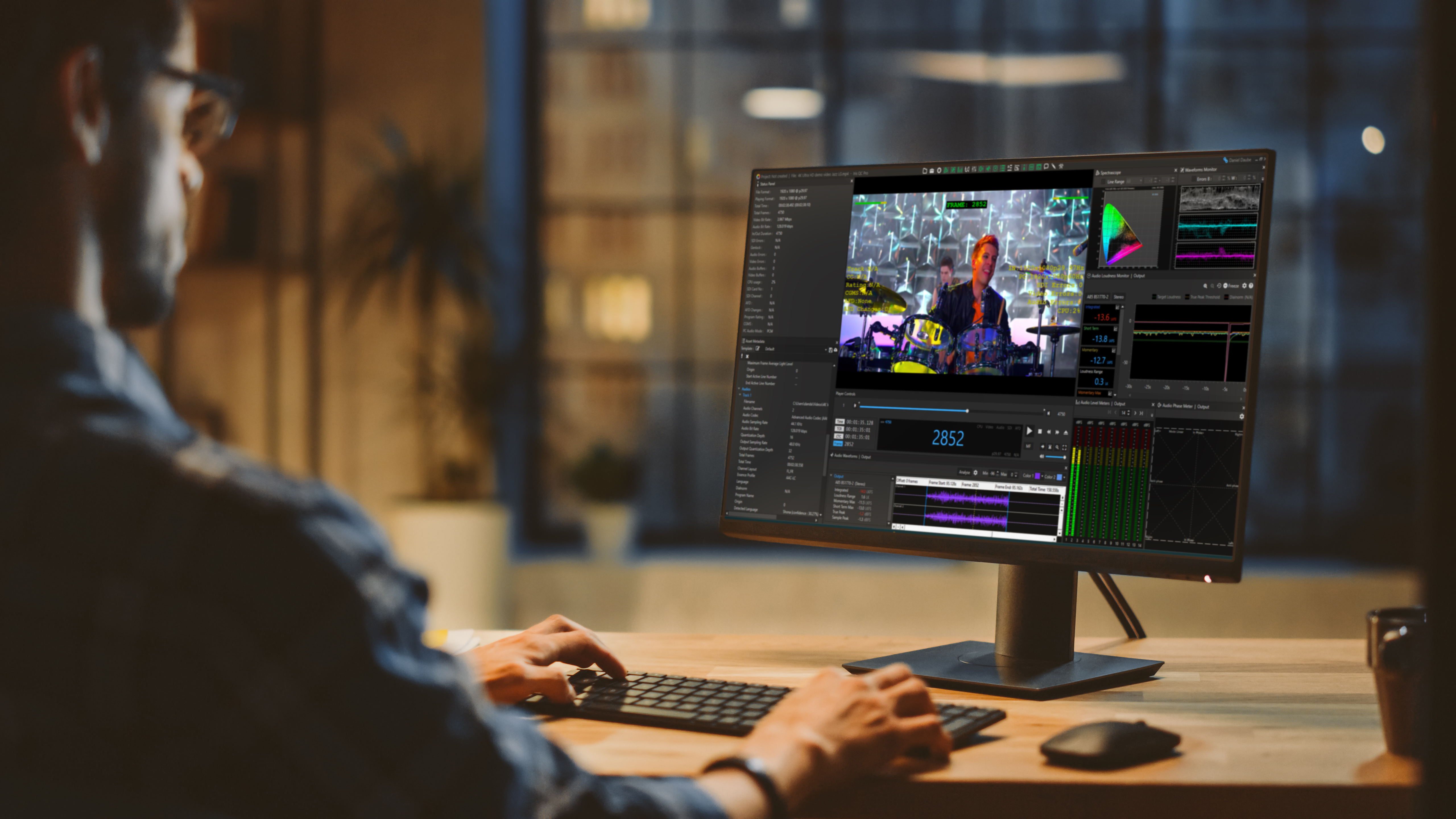 Iris QC Pro or Iris Anywhere QC, each provides detailed analytics, review and reporting features regarding virtually any video, audio, caption, metadata or compliance issue. Iris will playback virtually any video codec, wrapper, audio format and supports over 20 closed caption/subtitle types. 