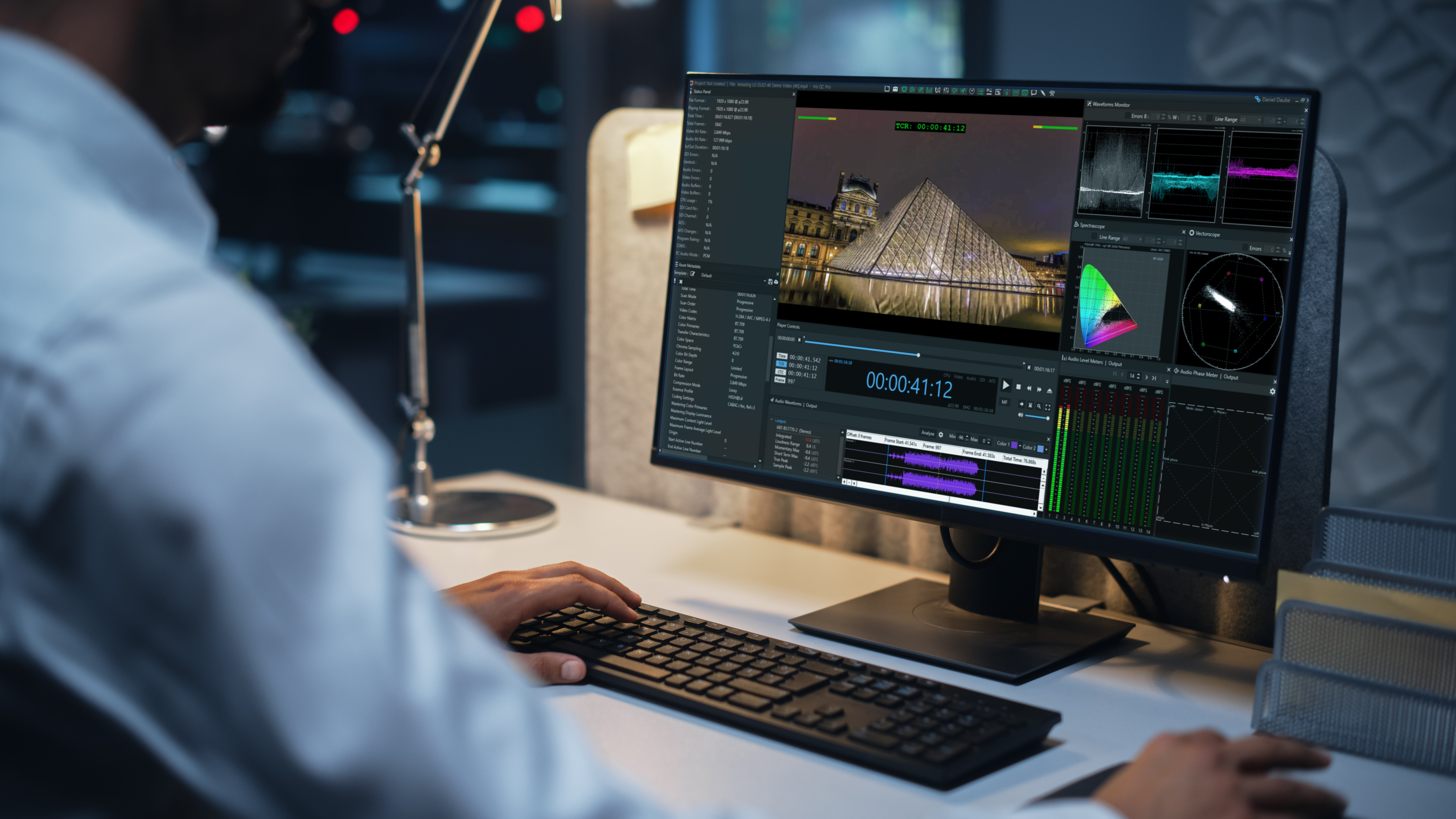 Access professional-grade quality control tools including Dolby-certified audio measurement, comprehensive loudness reporting, and all the technical validation features creative applications simply don't have.