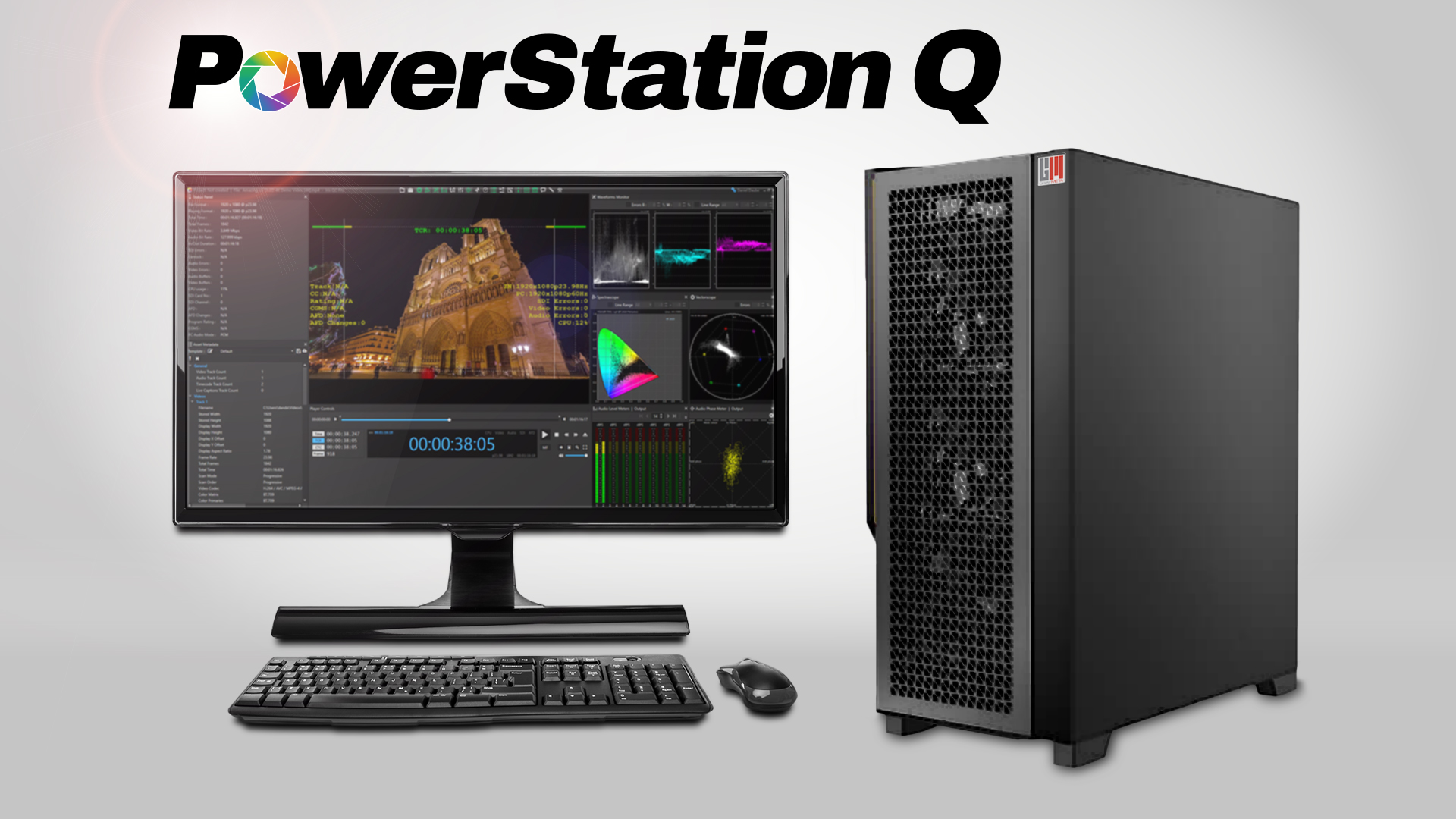 Tailored to enhance the features of Iris QC Pro, the leading software in quality control for digital media
production, PowerStation Q ensures that professionals can leverage the most detailed measurements,
validations, and real-time, frame-accurate playback without a hitch.