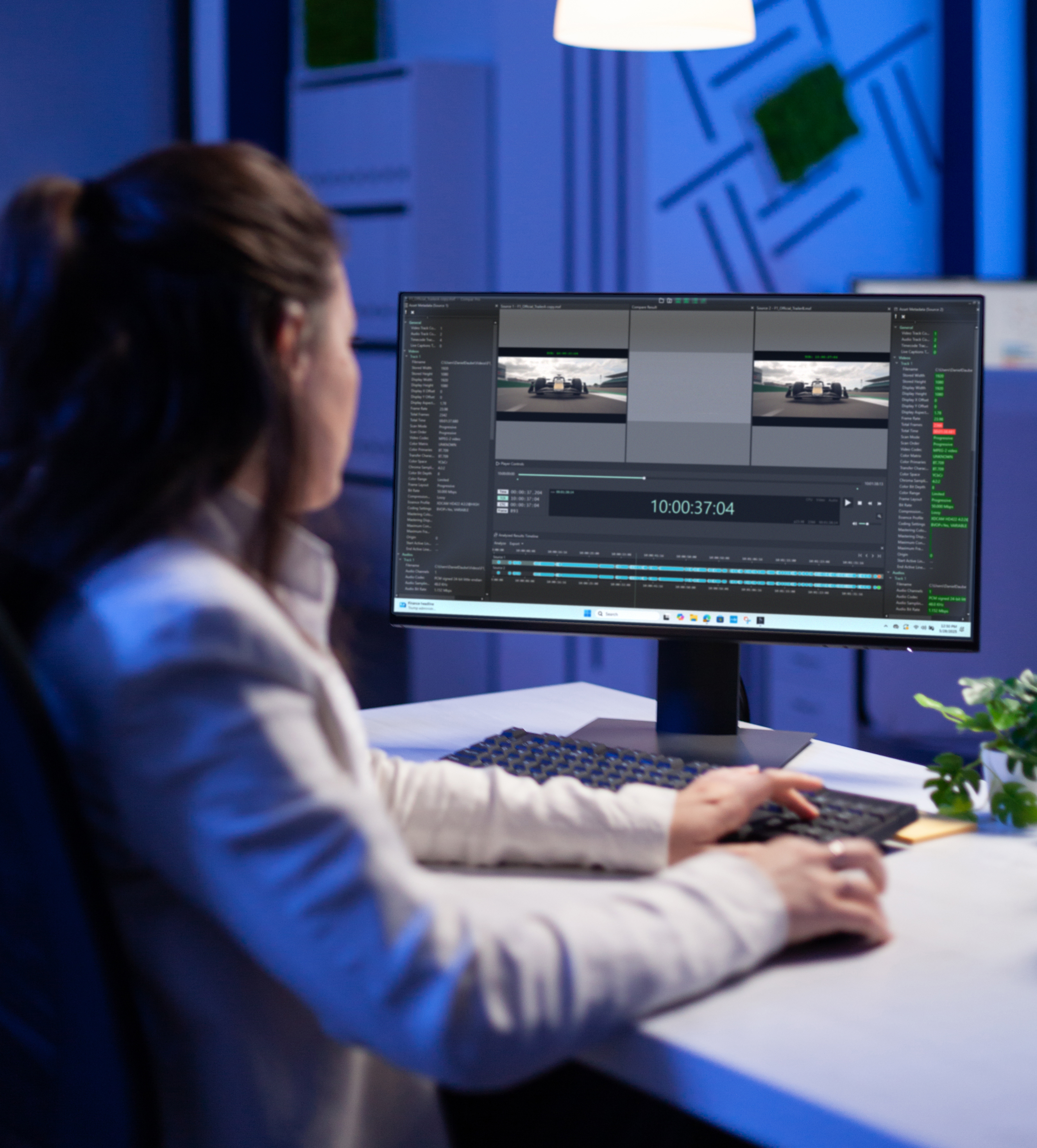 Compar Pro eliminates manual frame-by-frame checking by automatically detecting every difference between master and derivative files.